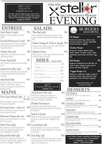 Opinii despre Stellar Restaurant & Bar în Whanganui - Hospitality and gastronomy