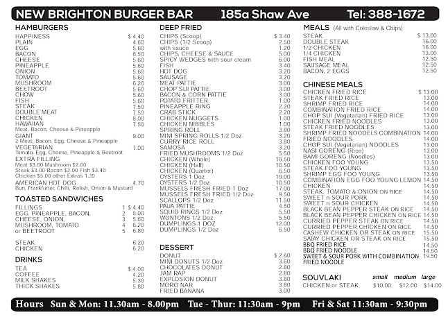 Opinii despre New Brighton Burger Bar în Christchurch - Hospitality and gastronomy