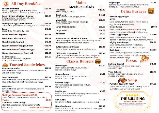 Opinii despre The Bull Ring în Kinleith - Hospitality and gastronomy