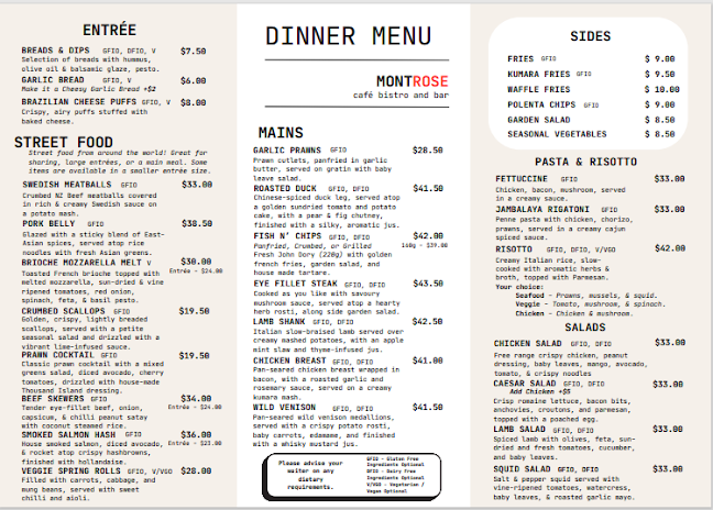 Montrose Cafe, Bistro and Bar - Hospitality and gastronomy