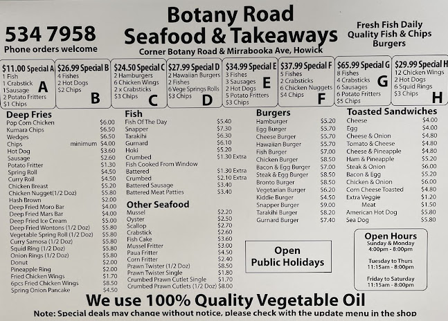Botany Rd Seafoods