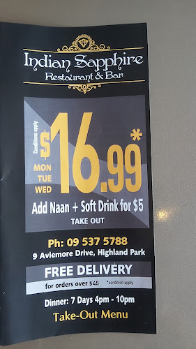 Indian Sapphire Restaurant & Bar - Manukau