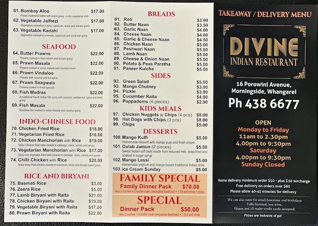 Opinii despre Divine Indian restaurant în Whangārei - Hospitality and gastronomy