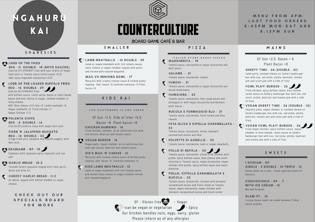 Counter Culture Board Game Cafe & Bar - Wellington