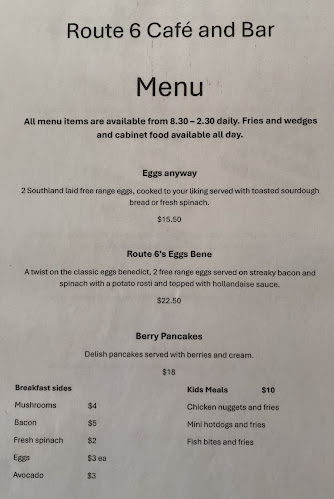 Comments and reviews of Route 6 Cafe and Bar