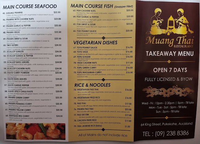 Muang Thai Pukekohe Restaurant Phone number