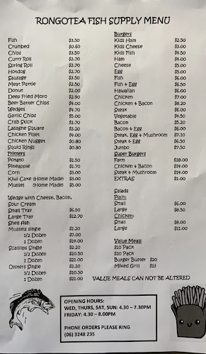 Rongotea Fish Supply Open Times