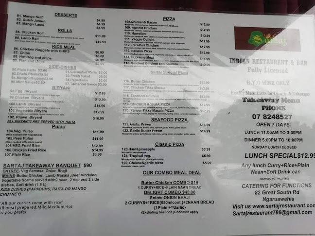 Opinii despre Sartaj Indian Restaurant în Ngāruawāhia - Hospitality and gastronomy