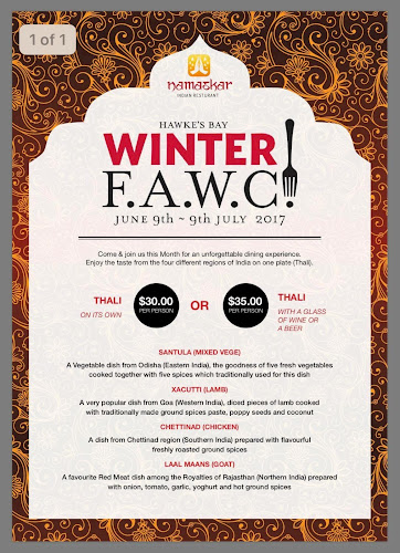 Namaskar Indian Restaurant - Havelock North