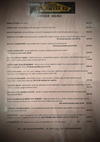 Reviews of Boots and Jandals in Omarama - Hospitality and gastronomy