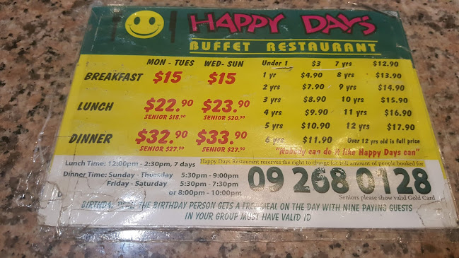 Comments and reviews of Happy Days Buffet Restaurant