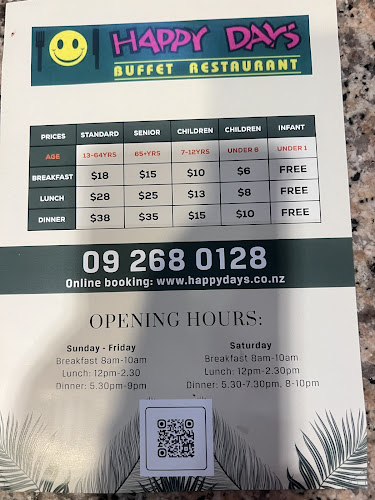 Happy Days Buffet Restaurant Phone number