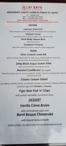 21 Days Bar & Brasserie - Auckland
