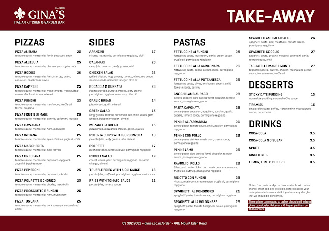 Opinii despre Gina's Italian Kitchen în Auckland - Hospitality and gastronomy