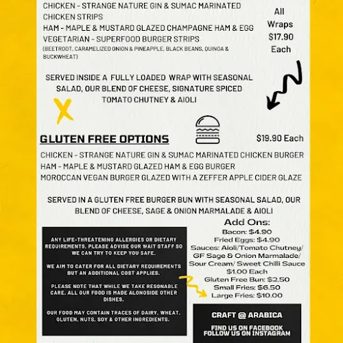 Opinii despre Craft @ Arabica în Methven - Hospitality and gastronomy