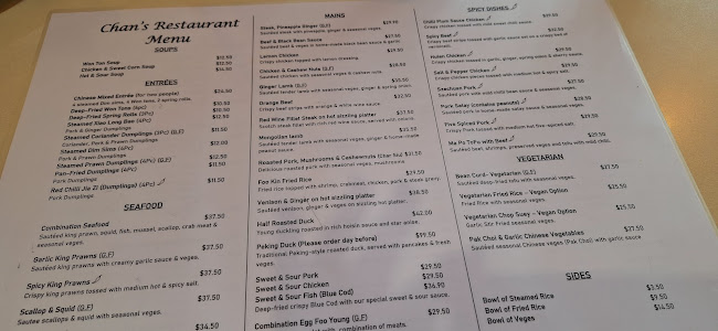 Chans Restaurant - Hospitality and gastronomy