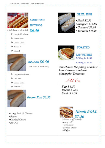 Seaspray Takeaways - Snells Beach