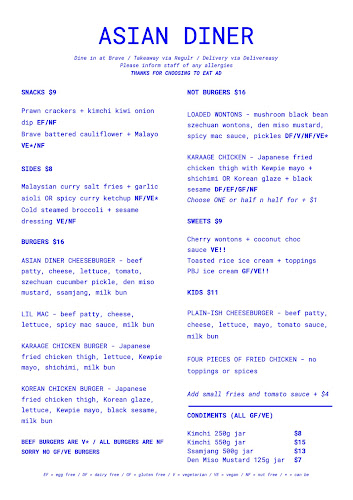 Asian Diner Open Times