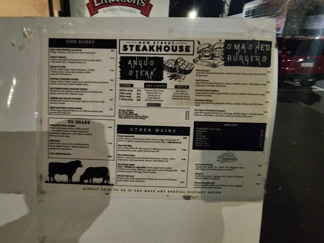 Reviews of New Street Steakhouse in Nelson - Hospitality and gastronomy