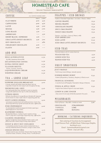 Opinii despre Homestead Cafe în Auckland - Hospitality and gastronomy