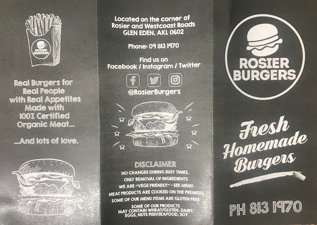 Opinii despre Rosier Burgers în Auckland - Hospitality and gastronomy