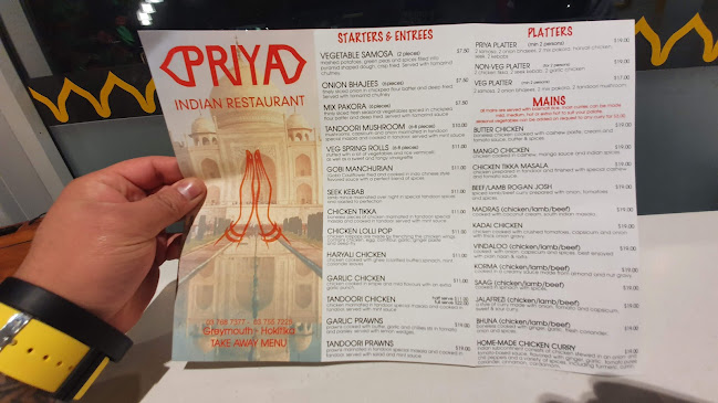 Opinii despre Priya Cafe & Restaurant în Greymouth - Hospitality and gastronomy