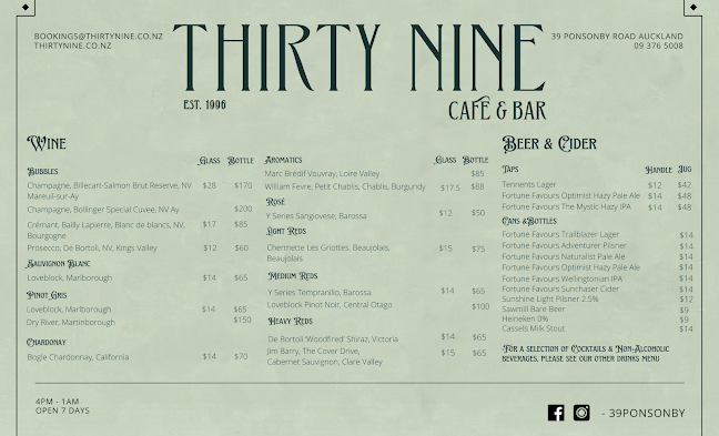 Reviews of Cafe 39 in Auckland - Hospitality and gastronomy