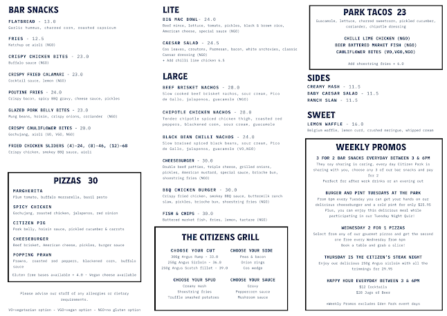 Opinii despre Citizen Park în Auckland - Hospitality and gastronomy