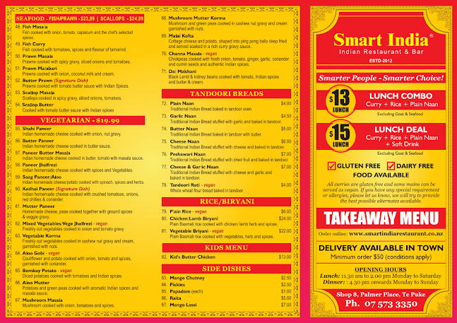 Opinii despre Smart India Restaurant ( Te puke ) în Te Puke - Hospitality and gastronomy