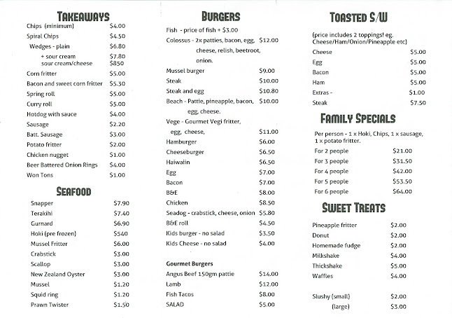 Clarks Beach Takeaways - Clarks Beach