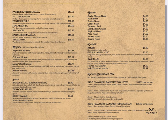 Opinii despre Indo Flavour's Indian Restaurant Takeaway & Bar în Gisborne - Hospitality and gastronomy