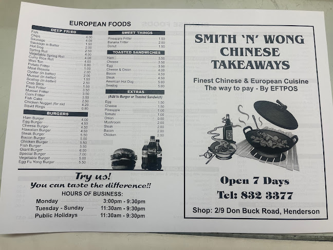 Opinii despre Smith & Wong Takeaways în Auckland - Hospitality and gastronomy