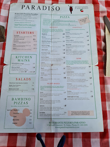 Reviews of Ristorante Pizzeria Paradiso in Te Anau - Hospitality and gastronomy