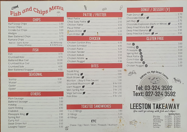 Opinii despre Leeston Takeaway în Leeston - Hospitality and gastronomy