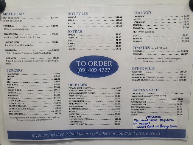 Bidz Takeaways - Ahipara