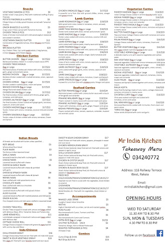 MR INDIA KITCHEN - Rakaia