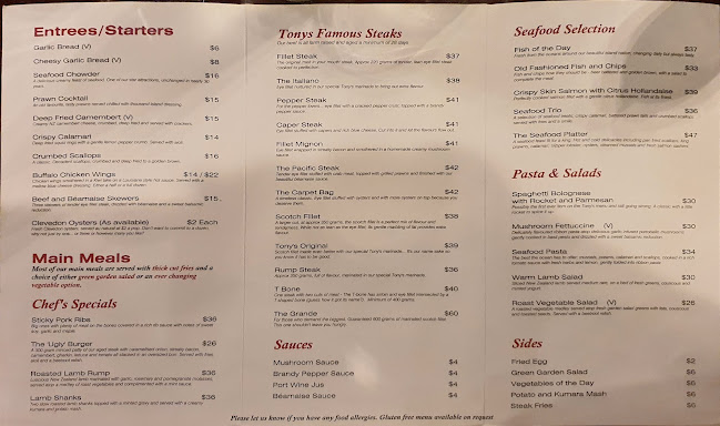 Tony's Original Steak & Seafood Restaurant - Auckland