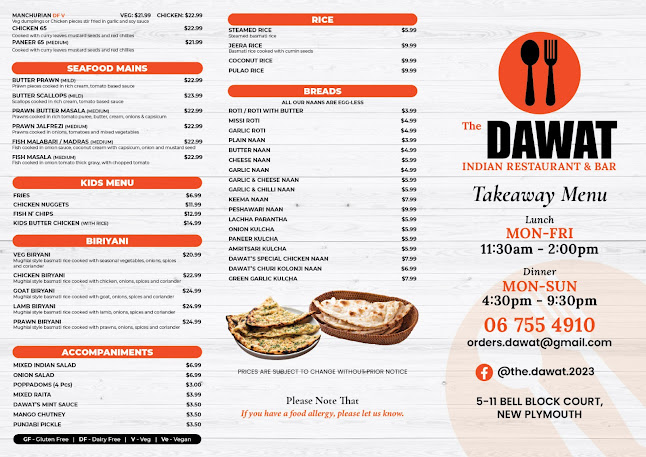 Opinii despre Dawat Indian Restaurant în New Plymouth - Hospitality and gastronomy