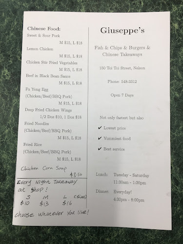 Giuseppes Fish & Chips & Burgers - Nelson