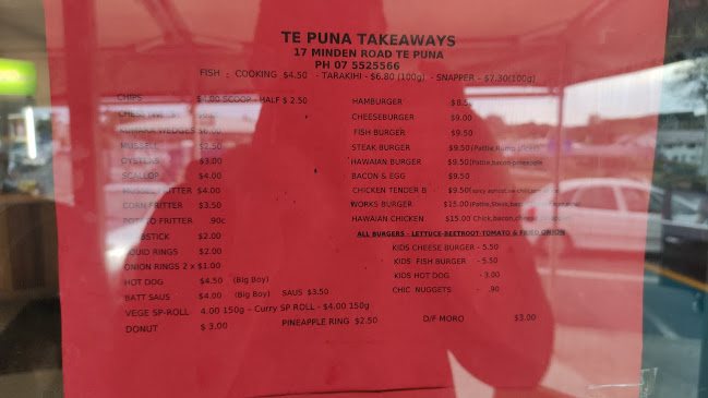 Te Puna Takeaways - Minden