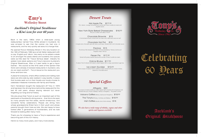 Opinii despre Tony's Original Steak & Seafood Restaurant în Auckland - Hospitality and gastronomy