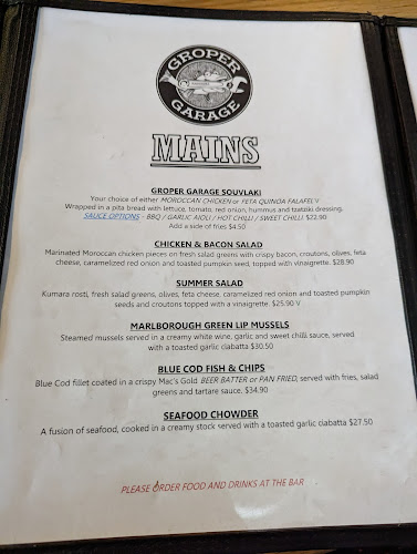 Opinii despre Groper Garage Bar & Restaurant în Kaikōura - Hospitality and gastronomy