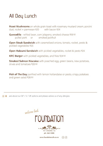 Opinii despre Foundation Cafe în Christchurch - Hospitality and gastronomy