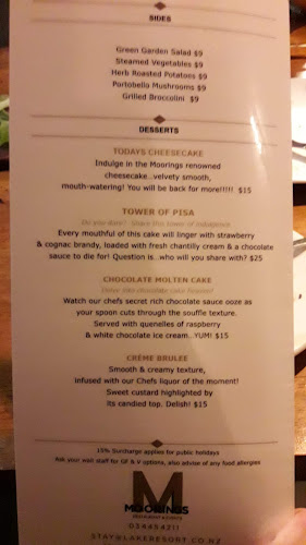 Moorings Restaurant Open Times