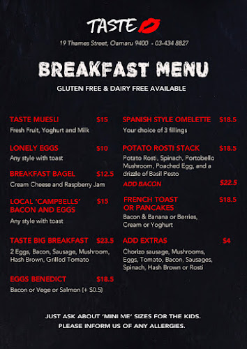 Opinii despre TASTE CAFE în Oamaru - Hospitality and gastronomy