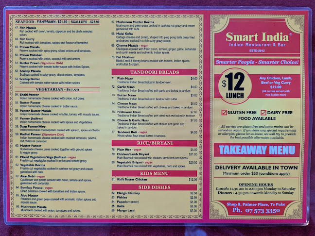 Smart India Restaurant ( Te puke ) - Te Puke