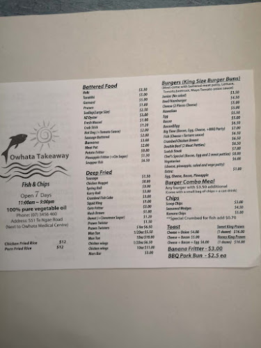 Opinii despre Owhata Takeaways – Fish n Chips în Rotorua - Hospitality and gastronomy
