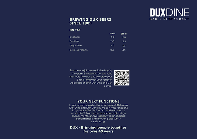 Comments and reviews of Dux Dine