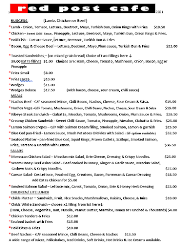 Opinii despre Red Post Cafe în Culverden - Hospitality and gastronomy