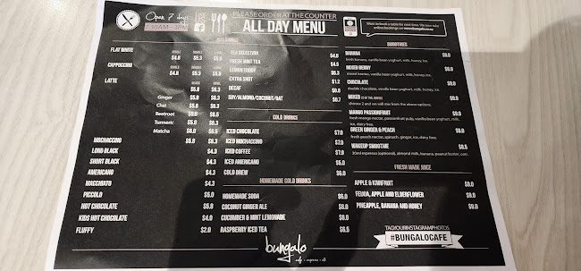 Bungalo Cafe Open Times
